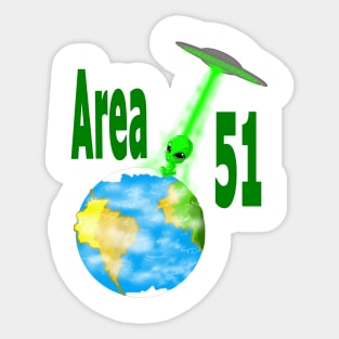 Alien baby 51 area Sticker